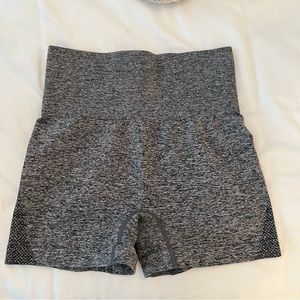 High waisted grey biker shorts; size small
